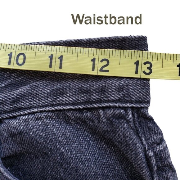 PacSun Y2K Eco Two-Tone Black High Rise Straight Leg Jeans 25 - Picture 13 of 16